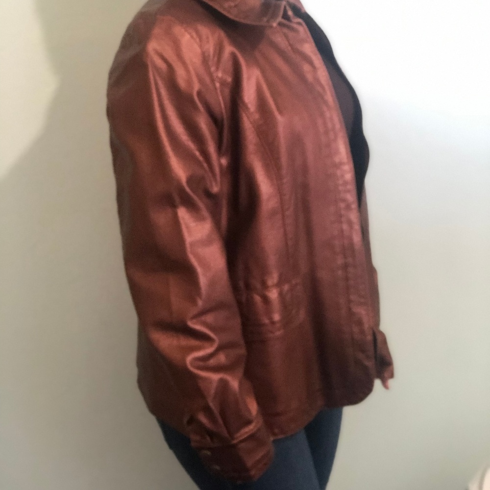Susan Graver Style Faux Leather Jacket